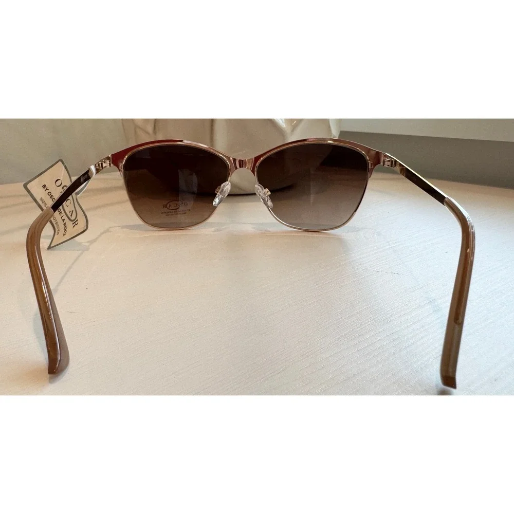 Oscar by Oscar de la Renta Women Rose Gold Cat Eye Sunglasses